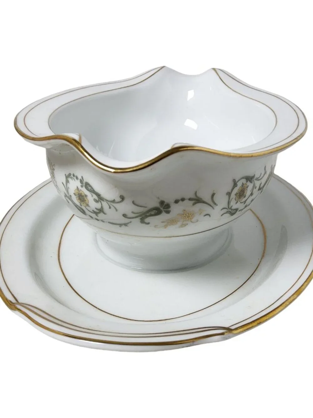 Vintage 1960s Noritake Japan #6223 Creston Porcelain Gravy Boat.